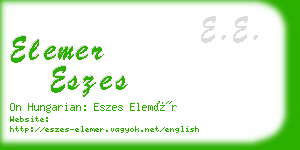 elemer eszes business card